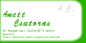 anett csutoras business card